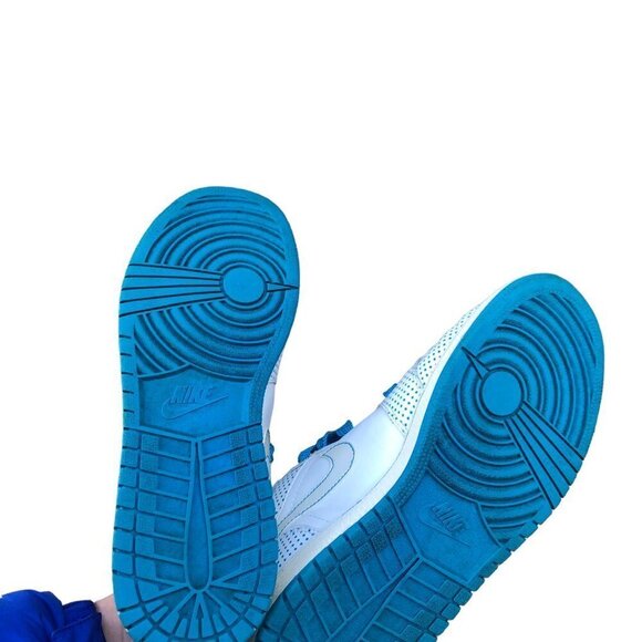 RARE 2008 Nike Air Jordan 1 Phat Low White Laser Blue Polka Size 6 - Picture 16 of 16